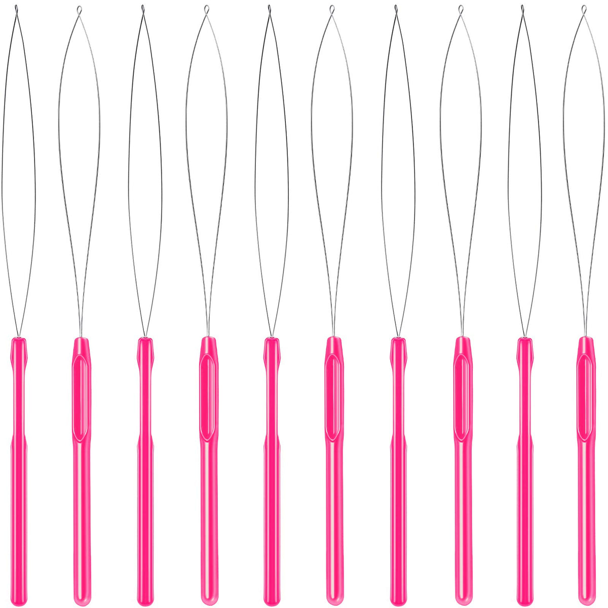 Aguja de bucle Zonon para extensiones con manejo cómodo.