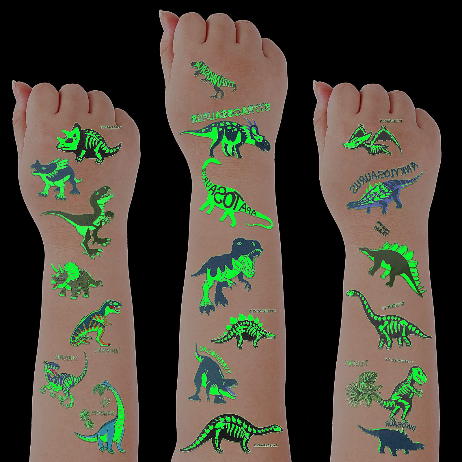Tatuajes luminosos de Zonon en un paquete variado para fiestas y juegos
