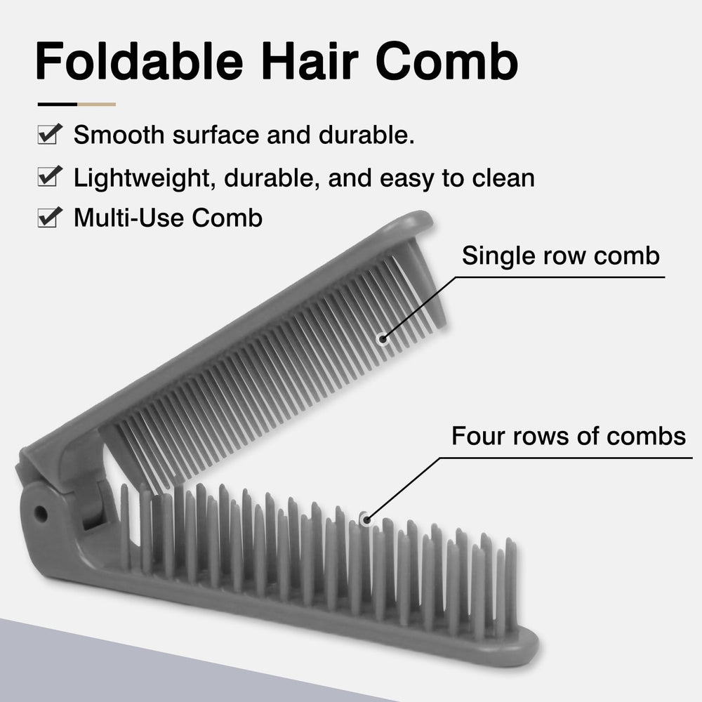 Cepillo Zoolinn plegable en morado, compacto y con doble cabeza.