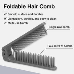 Cepillo Zoolinn plegable en morado, compacto y con doble cabeza.