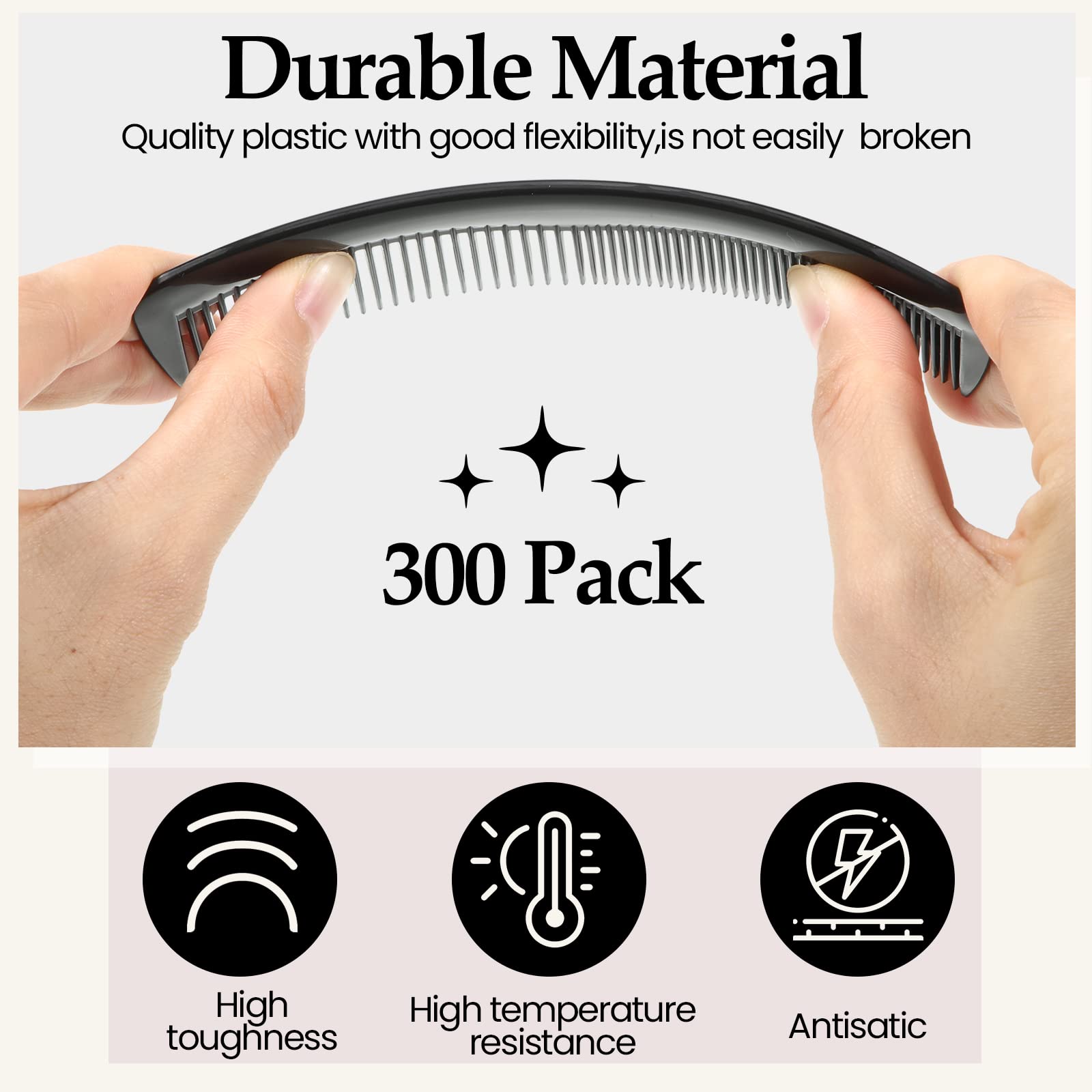 Peine Zopeal con dientes anchos, ideal para desenredar nudos difíciles.