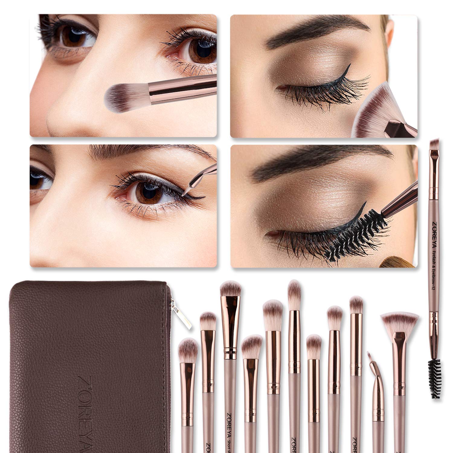 Z'OREYA aplicador para sombras, difuminado suave y definición precisa.