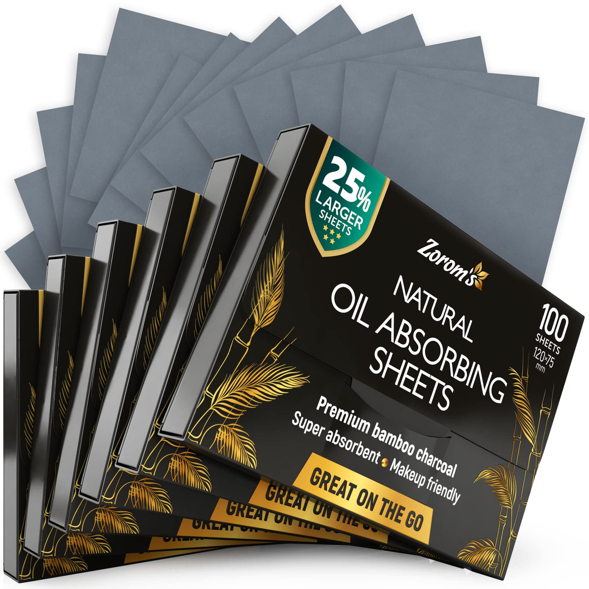 ZOROM'S hojas absorbentes para aceite con carbón de bambú, absorción natural.