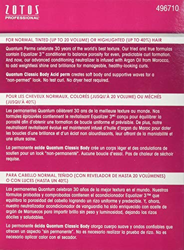 Aplicación de Zotos Quantum Classic Body Acid Perm para primeros intentos con ondas suaves.