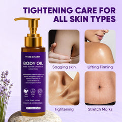 Close-up of Vitae Charm oil texture showing quick absorption on skin