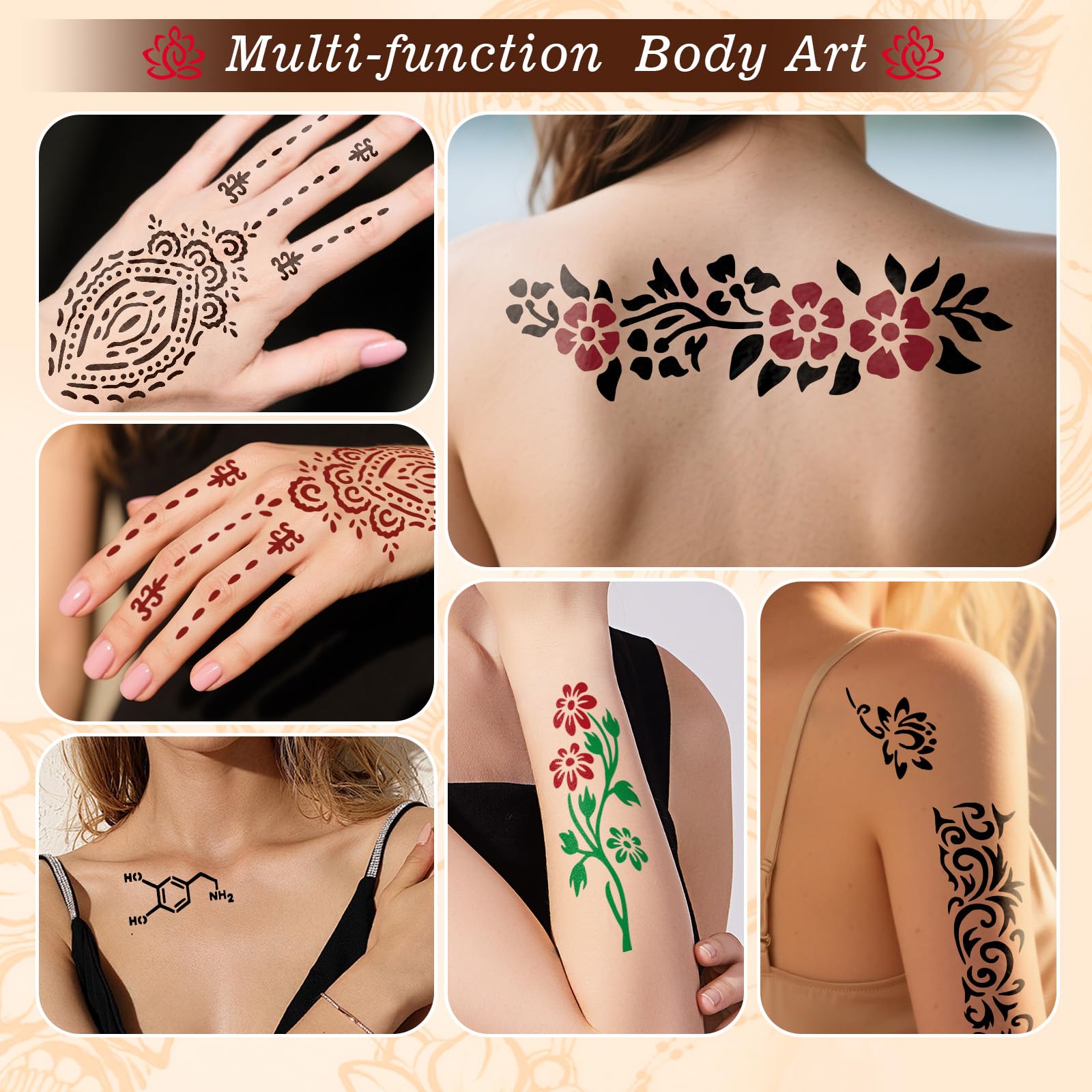 ZPTYCHZ ideas de diseños florales y tribales para distintos estilos.