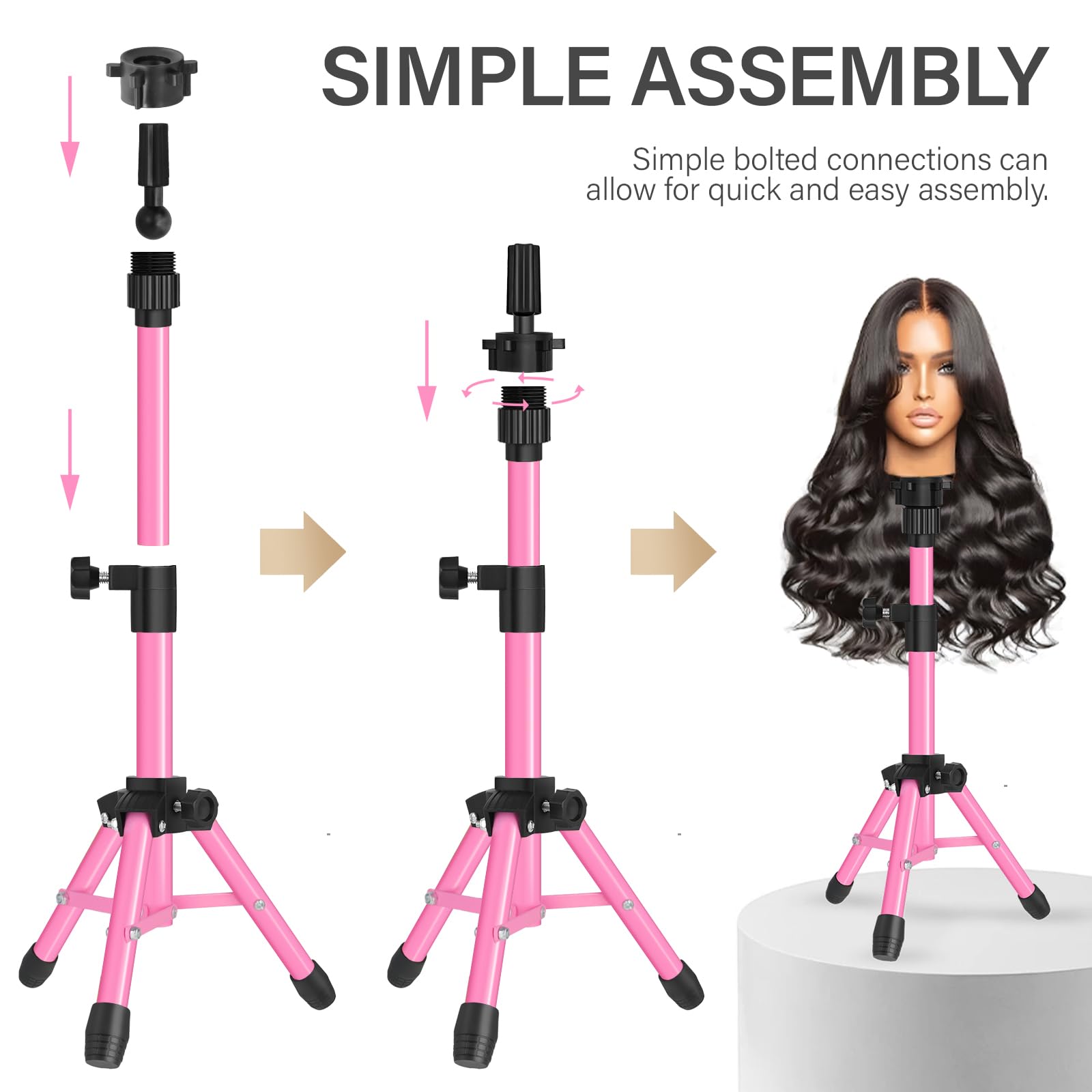 Altura máxima de 64 cm en el soporte ZQIAN BEAUTY para trabajar.