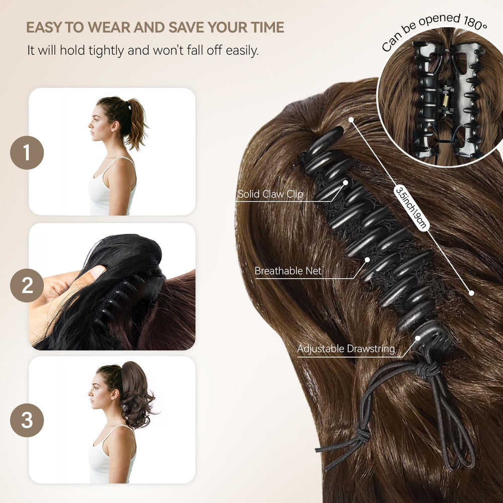 ZQIAN BEAUTY apariencia natural de la cola para peinado rápido