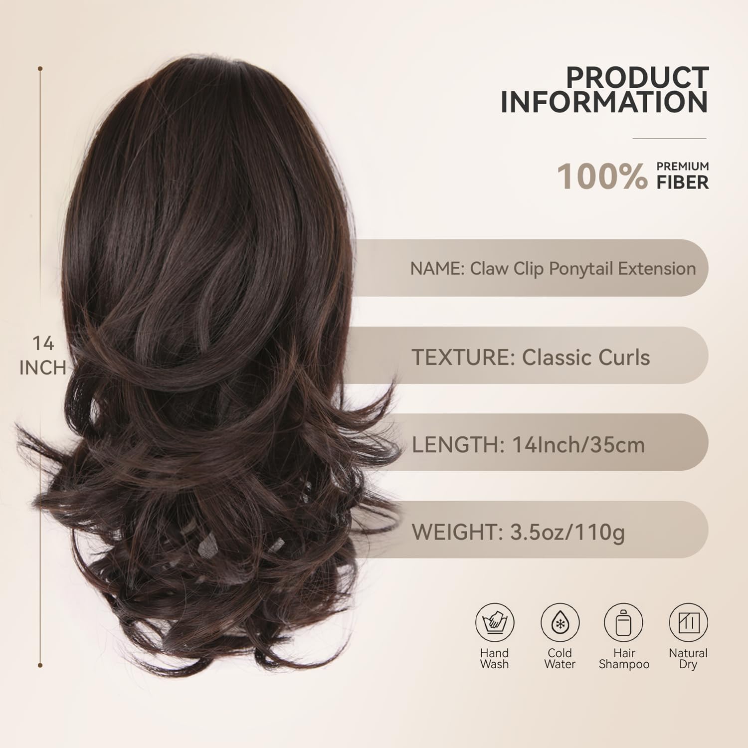 ZQIAN BEAUTY extensión con pinza, ombre marrón para realzar color.
