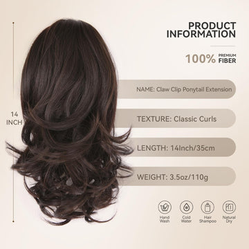 ZQIAN BEAUTY extensión con pinza, ombre marrón para realzar color.
