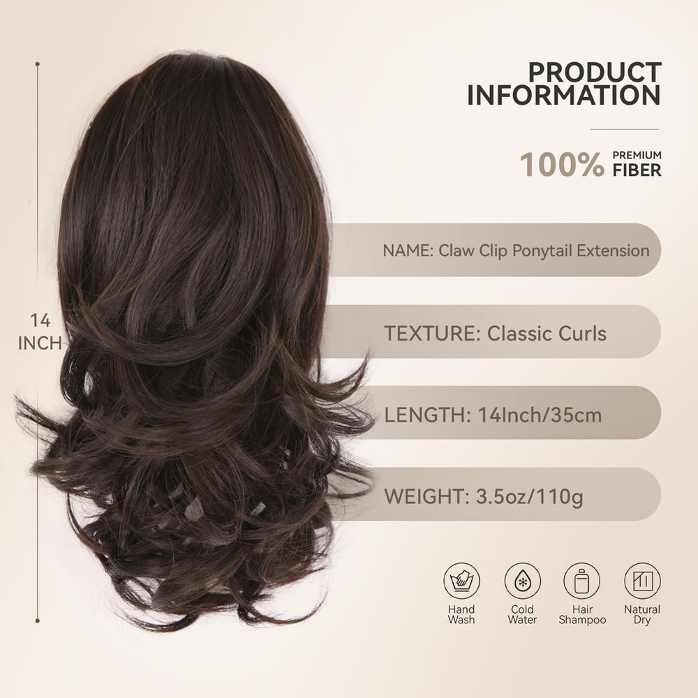 ZQIAN BEAUTY extensión con pinza, ombre marrón para realzar color.