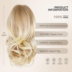 ZQIAN BEAUTY extensión de pelo sintético ondulado para aspecto natural