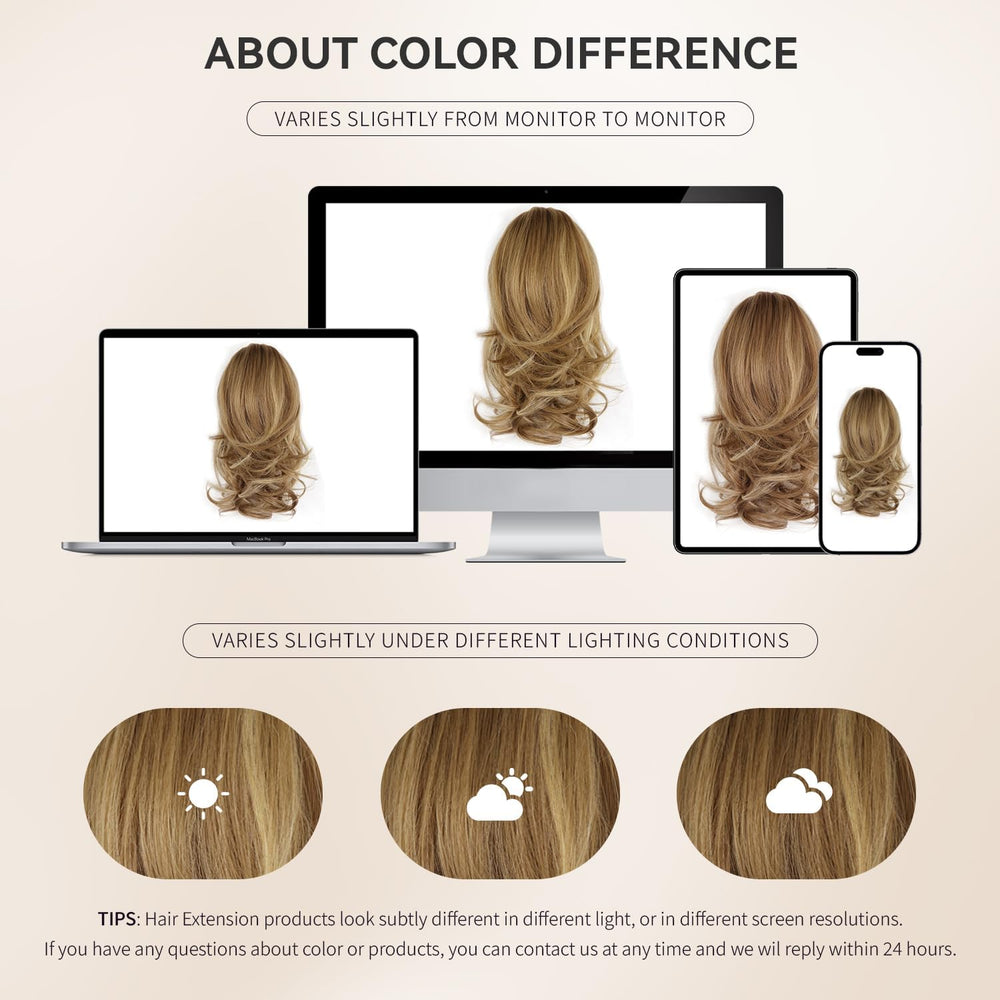 ZQIAN BEAUTY extiende volumen y densidad de forma natural para cabello mediano.