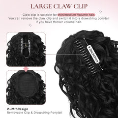 Poni con clip ZQIAN BEAUTY, look instantáneo para eventos.