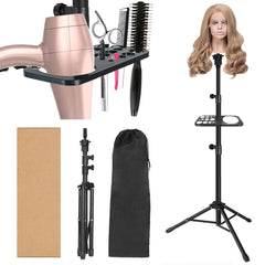 ZQIAN BEAUTY: vista general del soporte de pelo de 50 pulgadas para práctica.