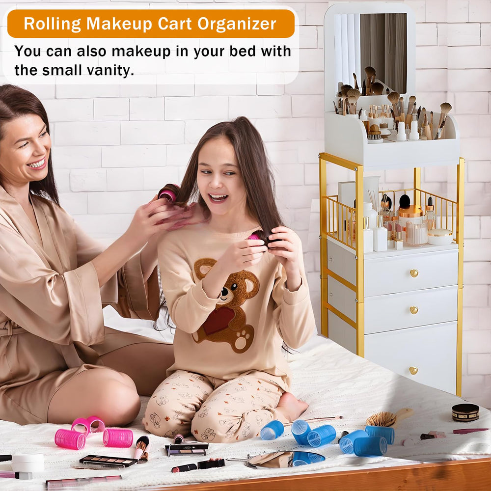 ZQUYAJ carrito organizador para perfumes y productos de cuidado, almacenamiento ordenado.