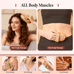 Cepillo meridiano Zrpot para abdomen, ayuda a suavizar la piel y relajar músculos.