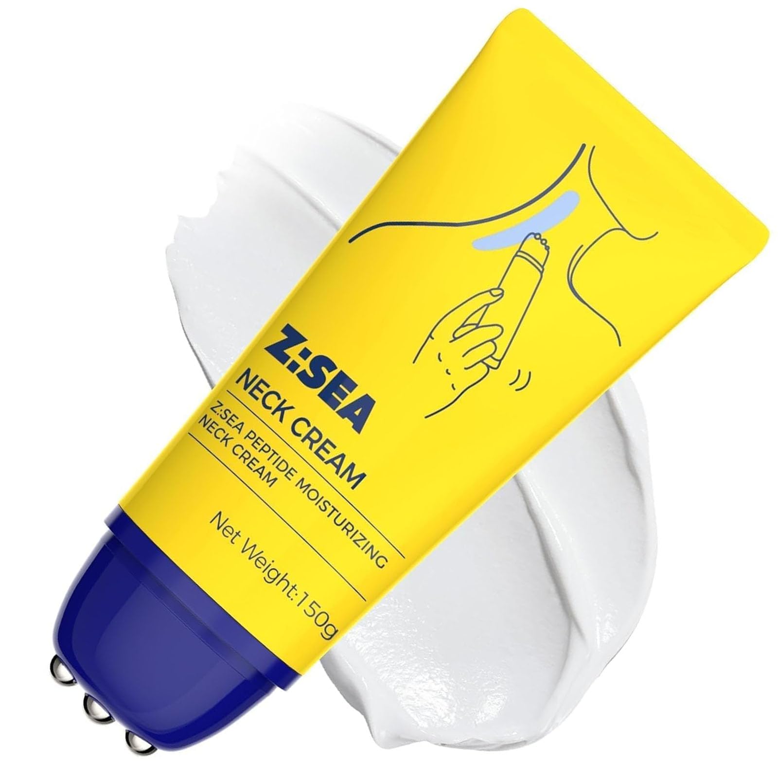 Z:SEA crema cuello-pecho con rodillos para aplicación suave