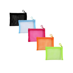 Bolsas de malla con cremallera ZSlactp para cosméticos y viaje, acceso rápido.