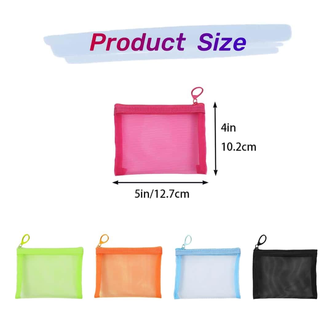 Estuche de malla ZSlactp compacto y ligero para monedas y tarjetas.