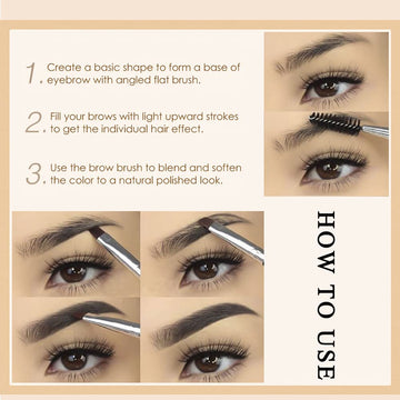 ZSSEMEI definición de cejas con trazos finos y natural