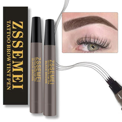 ZSSEMEI Waterproof Eyebrow Pen cap keeps tip protected for precise on-the-go application.