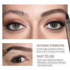 ZSSEMEI eyebrow pen tilted four-pronged head creates natural, precise brow strokes.