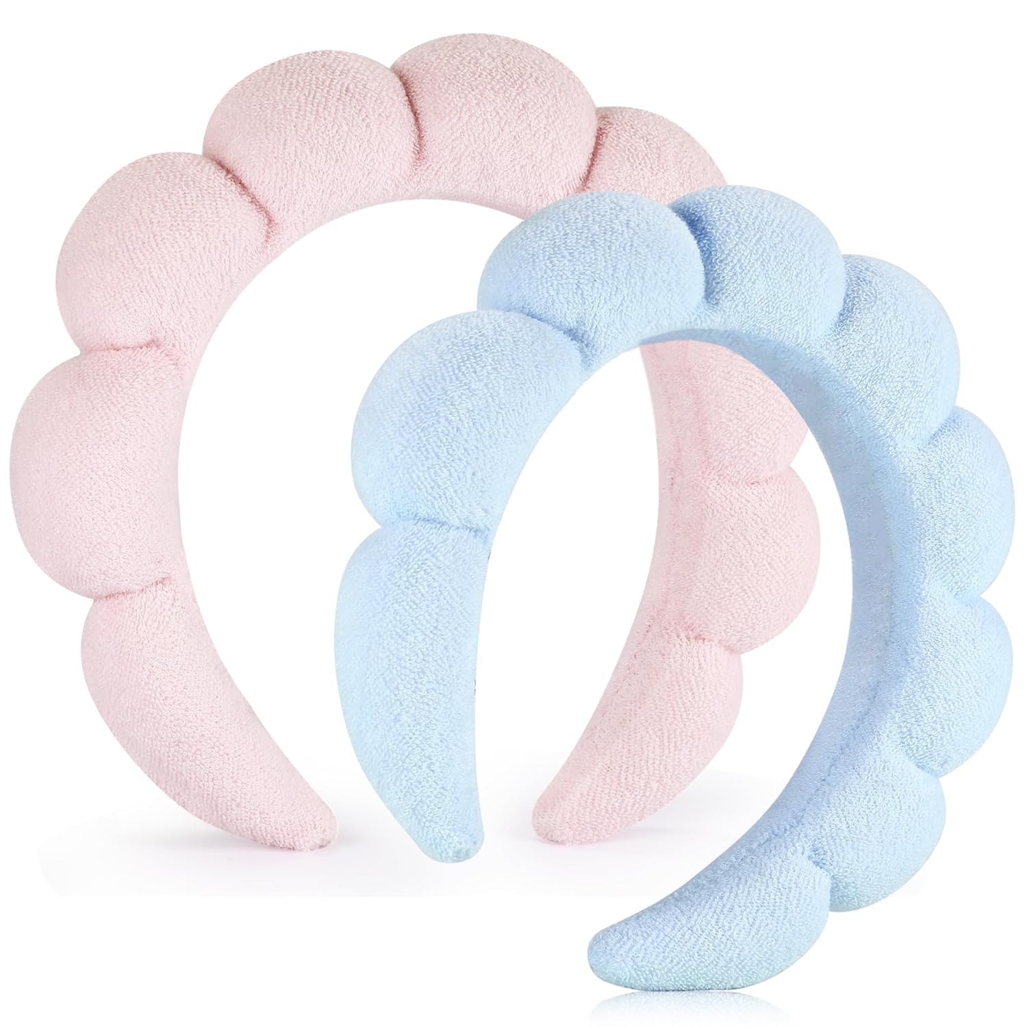 Ztomine banda cabeza spa azul para mantener el cabello seco durante la limpieza facial