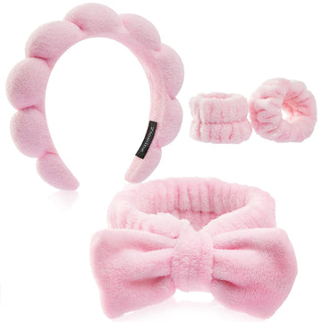 Ztomine diadema burbuja para cabello, mantiene seco durante el cuidado facial.