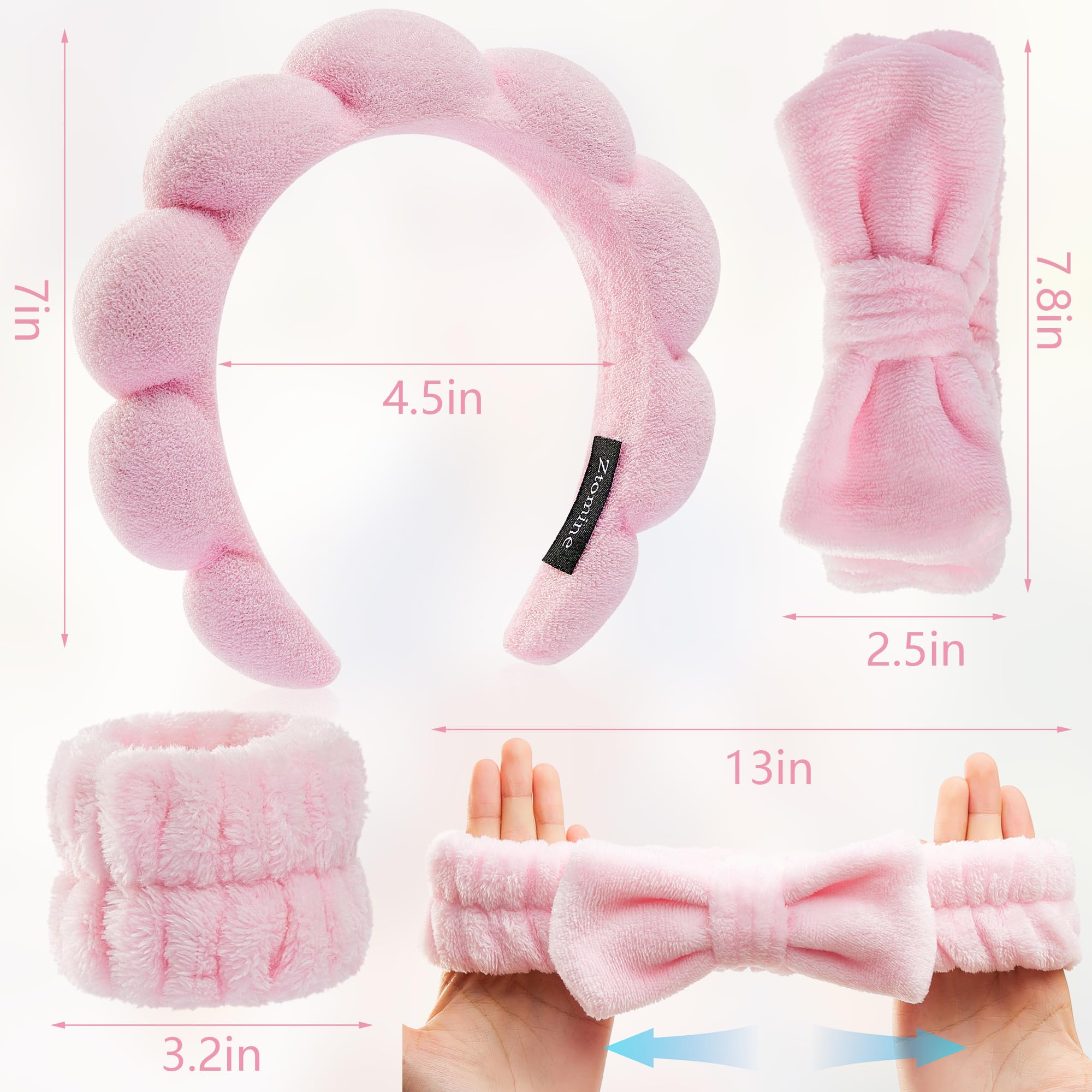 Ztomine diadema con lazo para lavado facial, añade estilo a tu rutina.