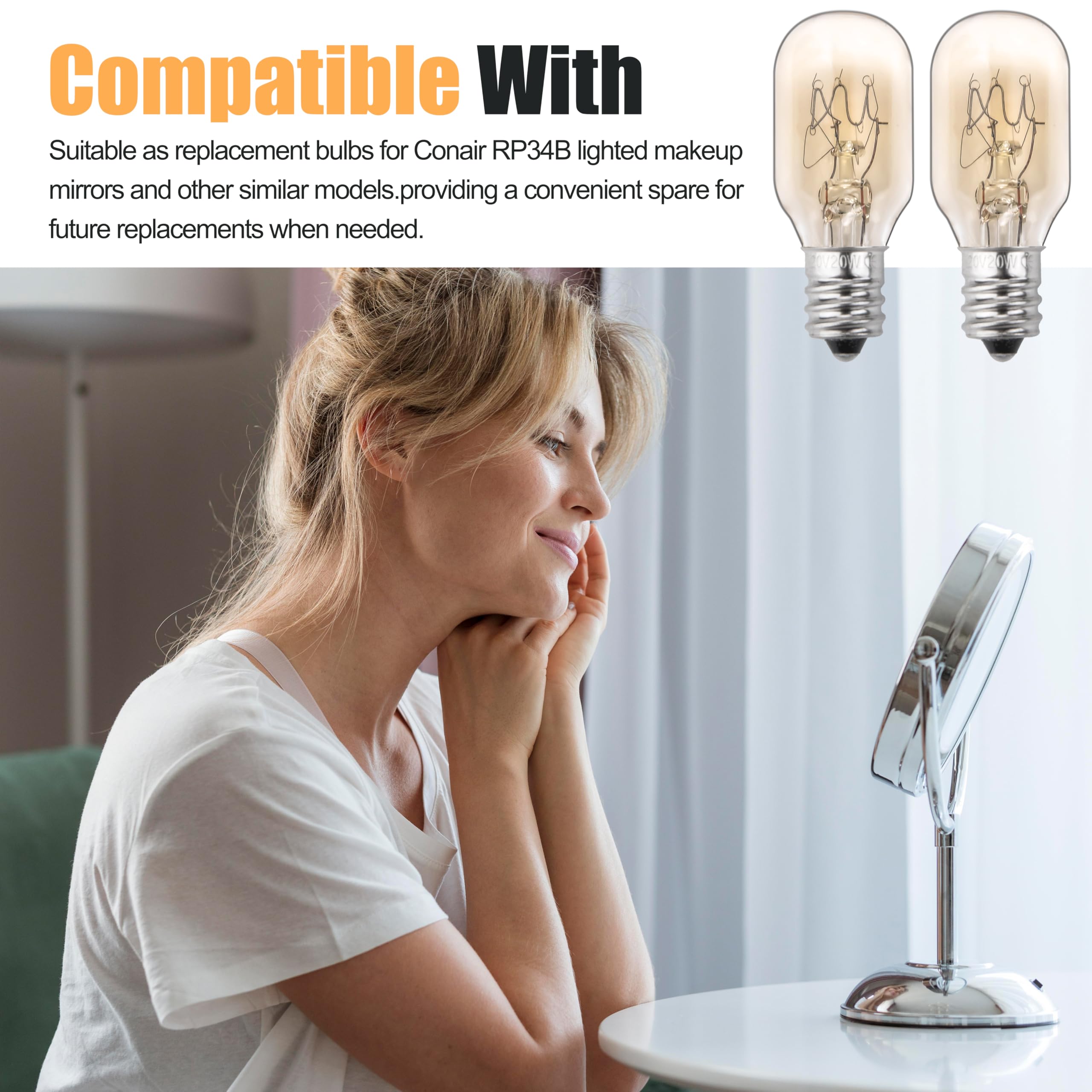 ZTTM compatible con Conair RP34B para iluminación continua en el espejo.