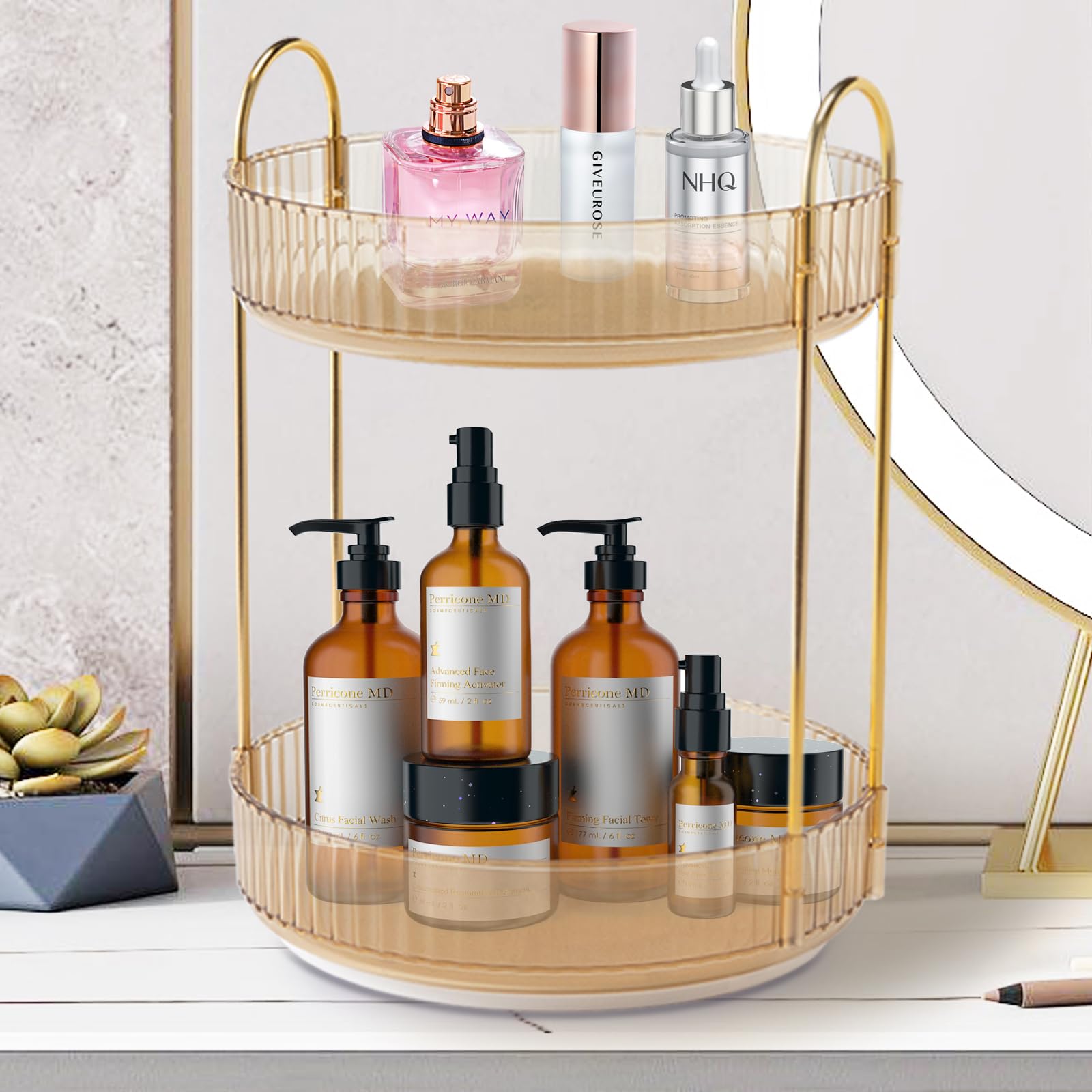 Zufudo organizador para cosméticos y perfumería, fácil de limpiar.