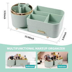 Zufudo organizador con cajón, acceso rápido a cosméticos y accesorios.
