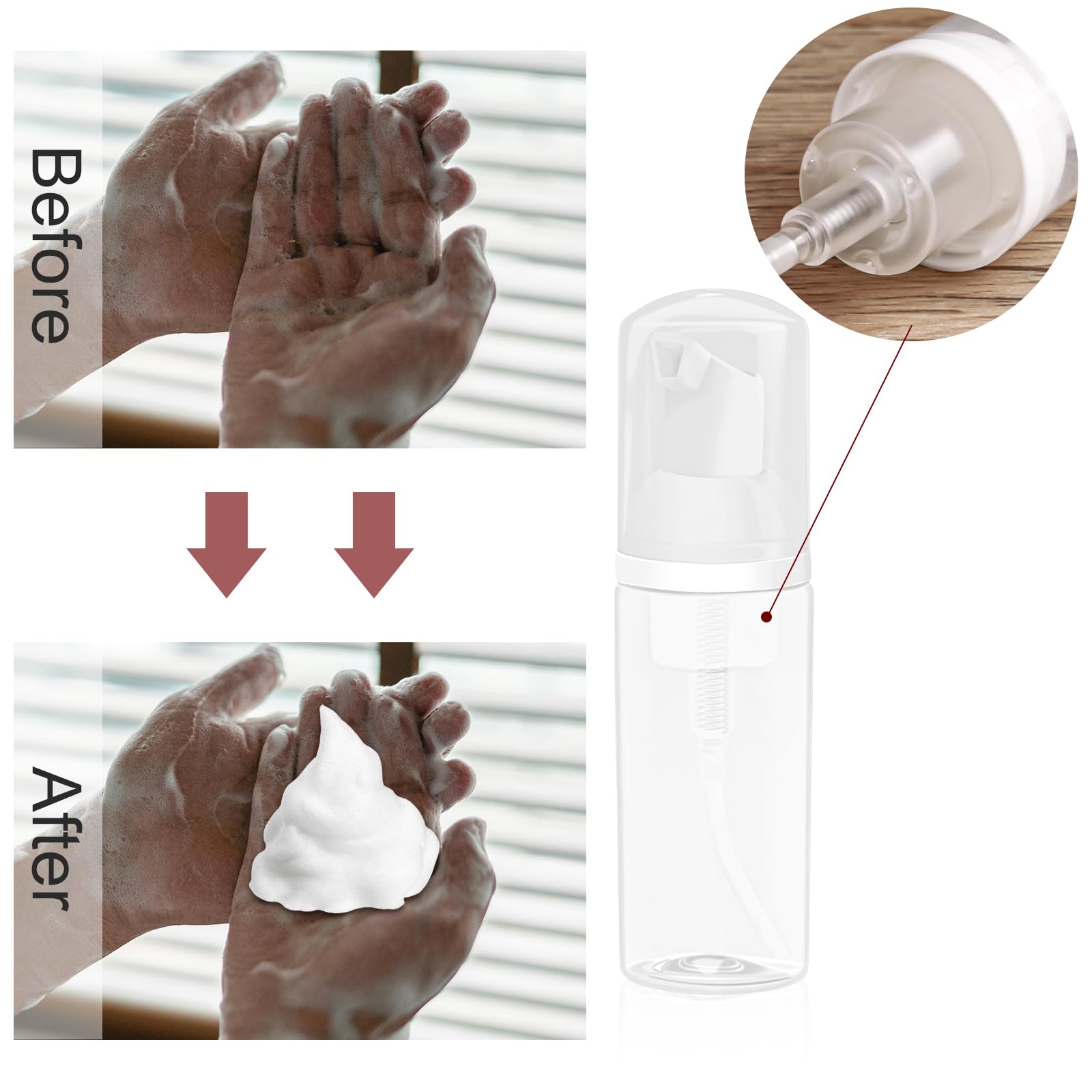 Dispensador de espuma para viaje Zuihug 60 ml.