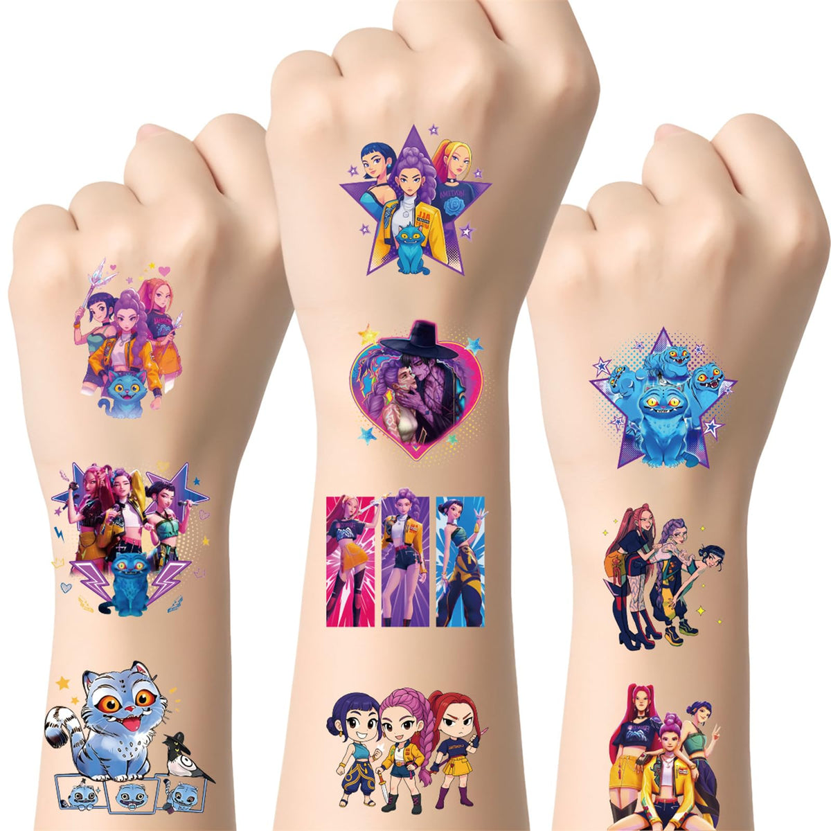 Tatuaje temporal ZUIYIJIANGNAN con tema demonio, ideal para cosplay y diversión.