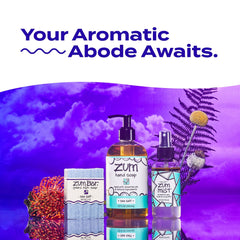 Jabón natural Zum para manos y cuerpo, aroma floral relajante.