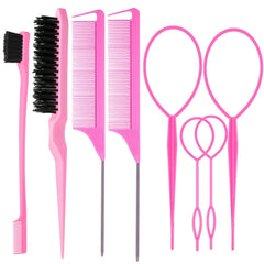 Conjunto ZVOREI de 8 cepillos para peinado, ideal para uso diario.