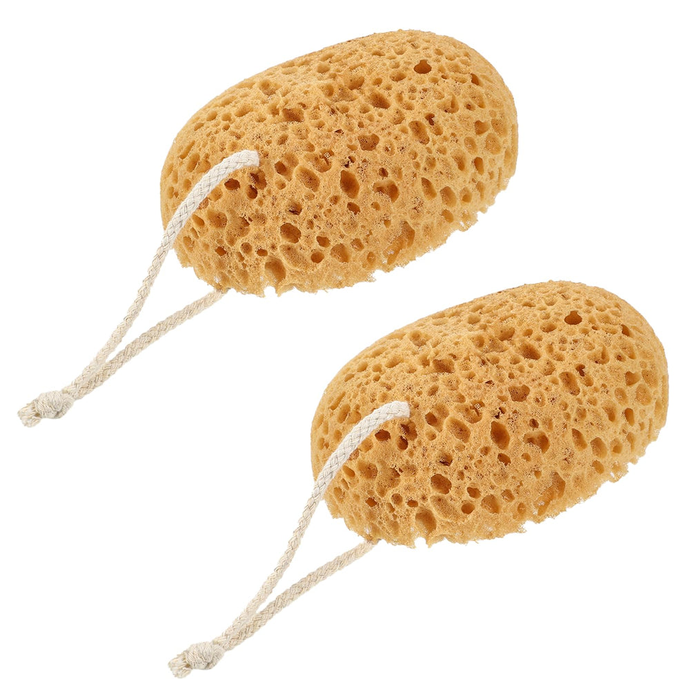 Esponja Zyghjort para ducha: dos piezas grandes para exfoliar y limpiar la piel.