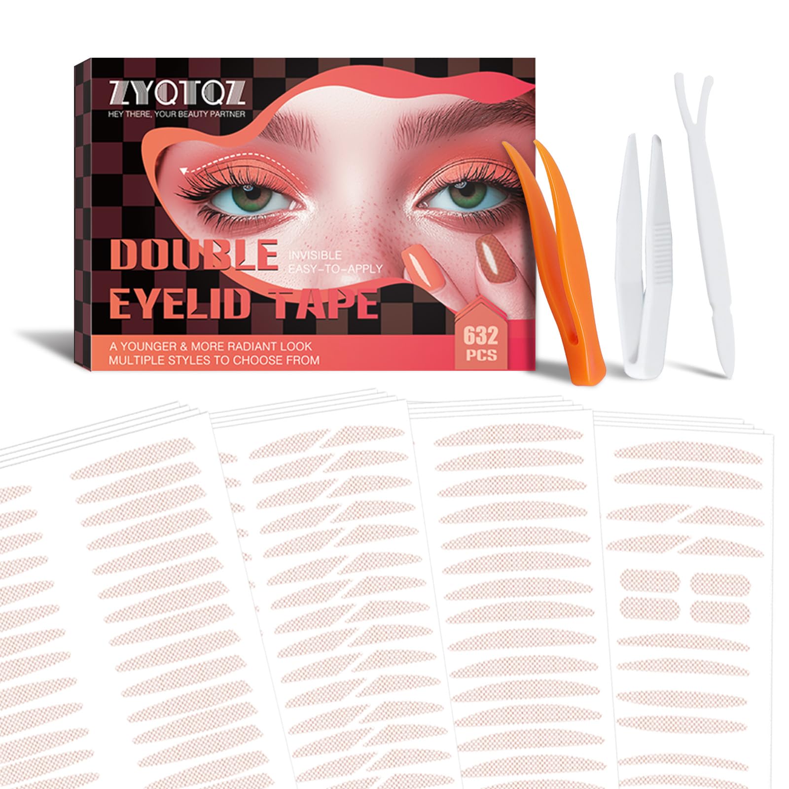 ZYQTQZ doble tape parpados invisible: pliegue natural y discreto.
