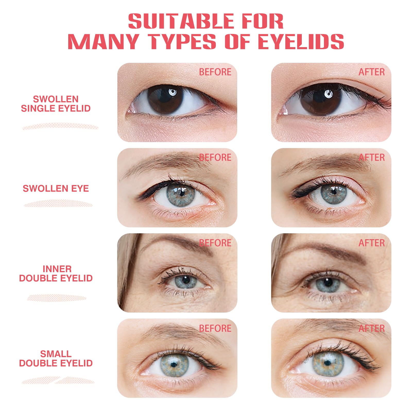 ZYQTQZ tono de piel mimetico parpados: se integra con maquillaje para look natural.