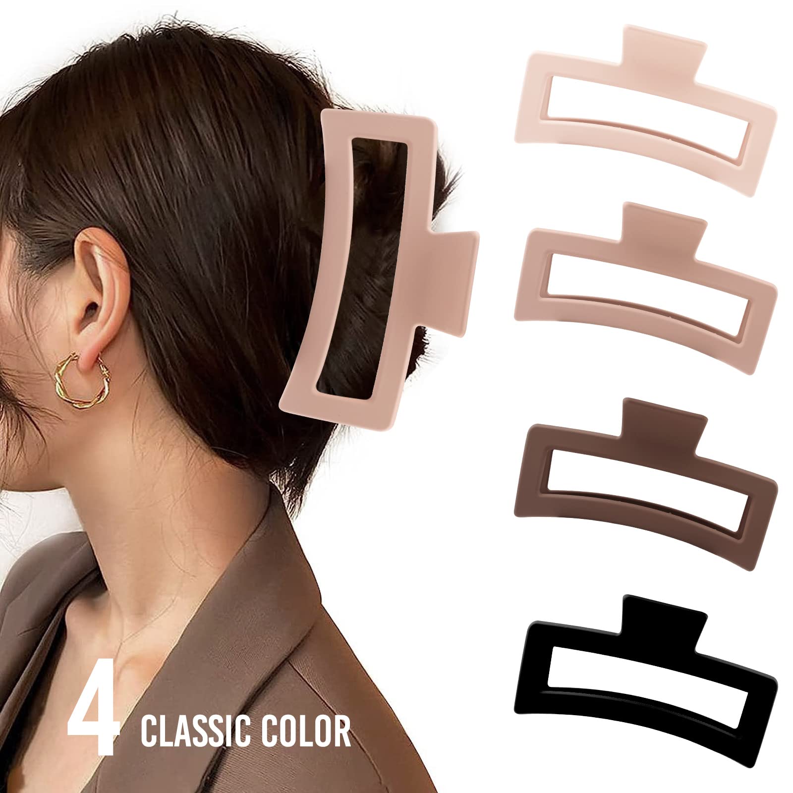 ZYTJ clip neutro crema beige marrón, combinación fácil