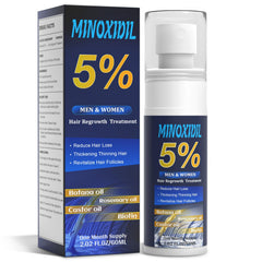 ZYXN Minoxidil 5% en envase para aplicación diaria en cuero cabelludo.