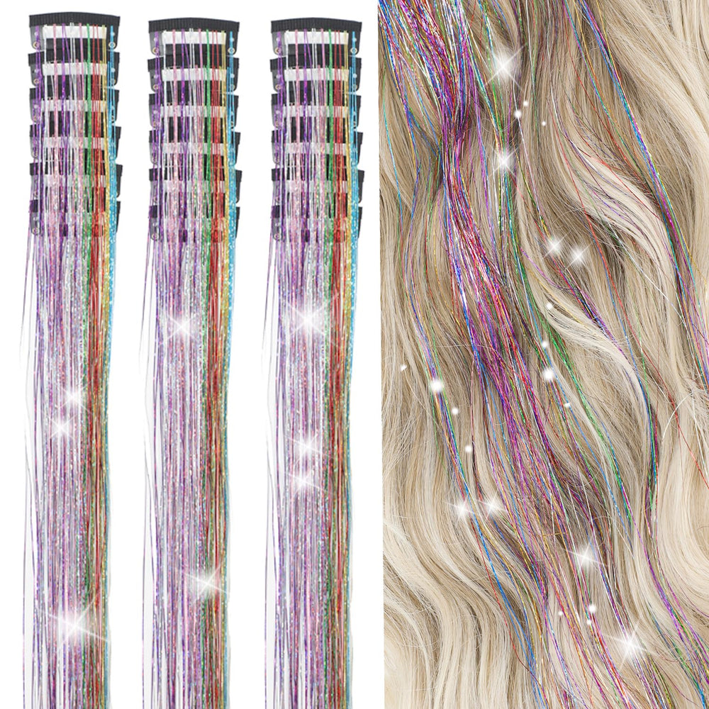 ZYXQZYX Kit de lentejuelas para cabello 18 piezas: brillo festivo y fácil aplicación