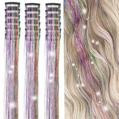 ZYXQZYX Kit de lentejuelas para cabello 18 piezas: brillo festivo y fácil aplicación
