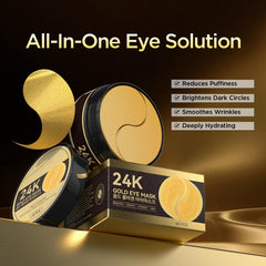 Parches de ojos ZZILME 24k para reducir ojeras y líneas finas.